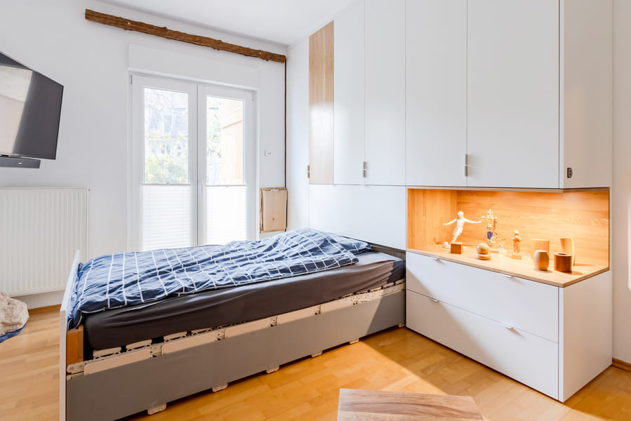Bett ausgefahren