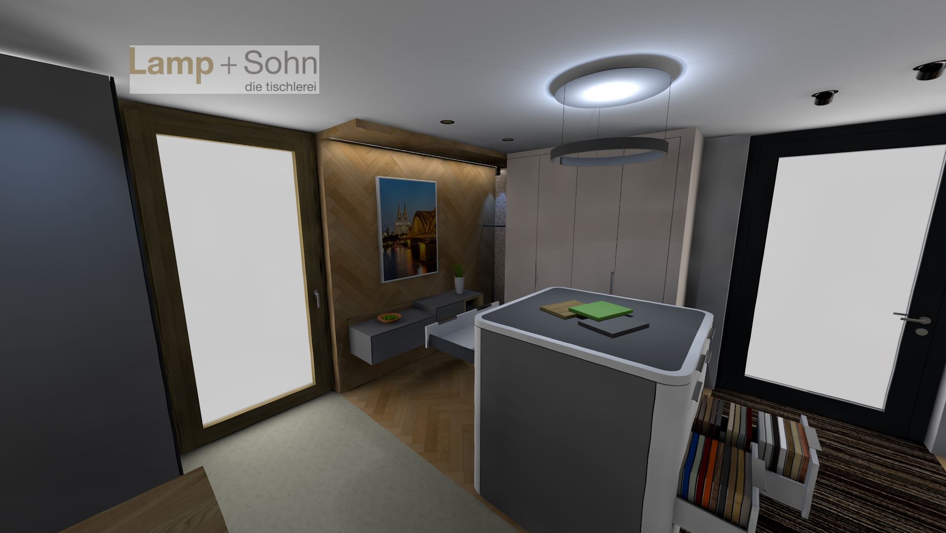 Kundenerlebnisraum Innen Visualisierung