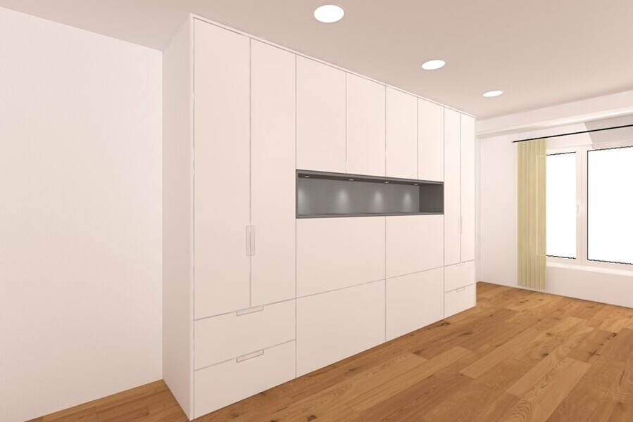 Visualisierung Enkelzimmer mit Schrankbett